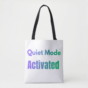 Ruhemodus aktiviert – Fettschriftdesign Tasche