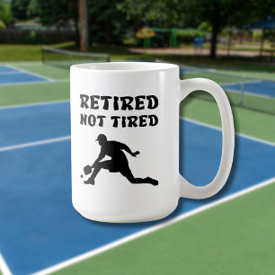 Ruhende, aber nicht müde Rente Picklebball-Sport Kaffeetasse