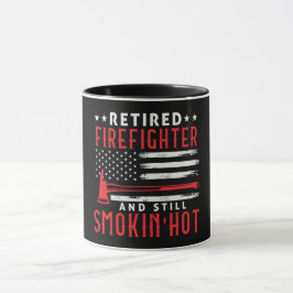 Ruhende Feuerwehrleute Ruhestand Thin Red Line Tasse