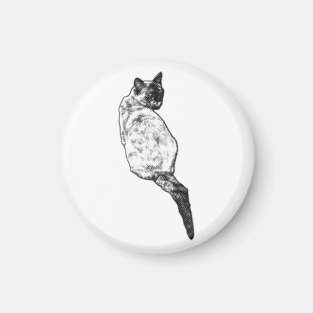 Ruhende Katze, Stiller Raum Magnet (Vorne)