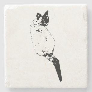 Ruhende Katze, subtiler Charme Steinuntersetzer