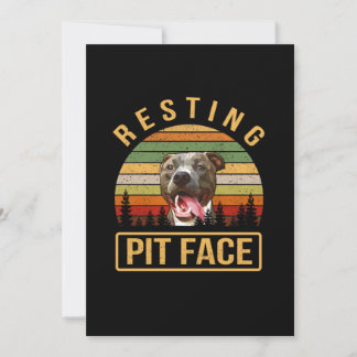 Ruhende Pitbullenfläche Dankeskarte