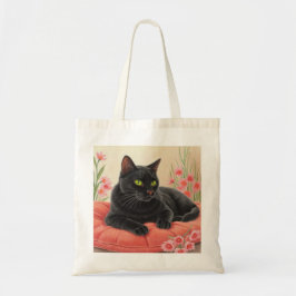 Ruhende schwarze Katze Tragetasche