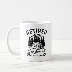 Ruhender Campingplatz Kaffeetasse