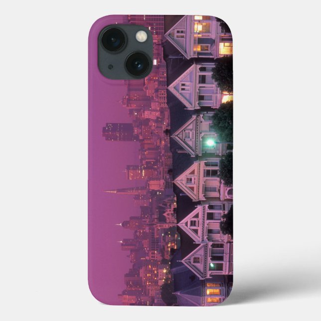 Ruhenhäuser bei Sonnenuntergang in San Francisco, Case-Mate iPhone Hülle (Rückseite)