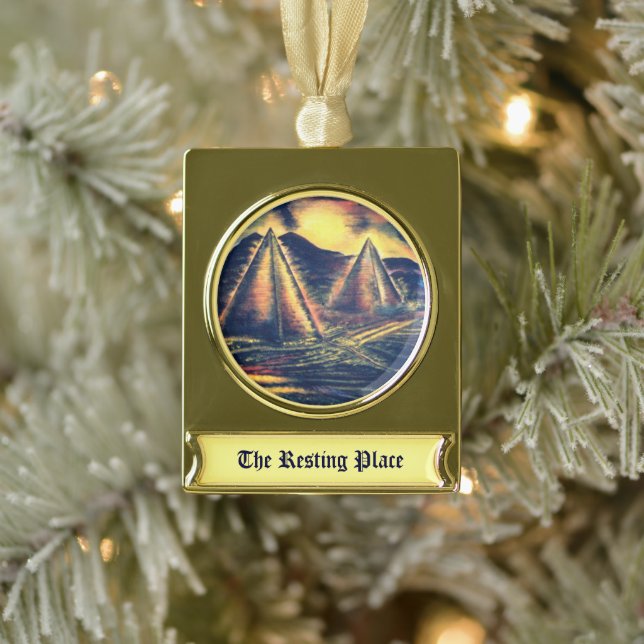 Ruheplatz Banner-Ornament Gold (Baum)