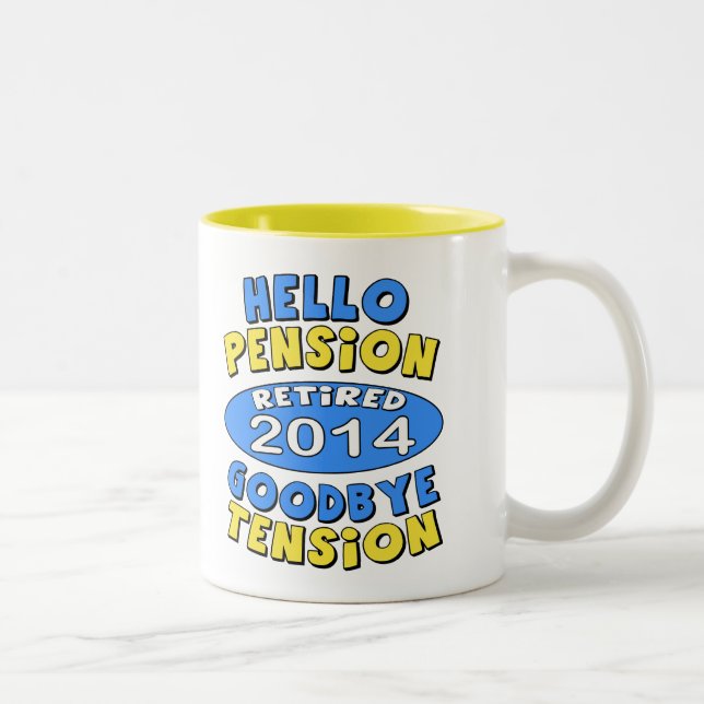 Ruhestand 2014 zweifarbige tasse (Rechts)