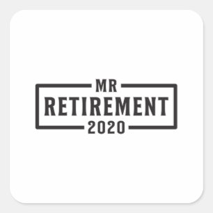 Ruhestand 2020 Reifenmüde Opa Geschenkidee Quadratischer Aufkleber