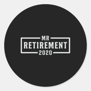 Ruhestand 2020 Ruheständler Großvater Funny Gesche Runder Aufkleber