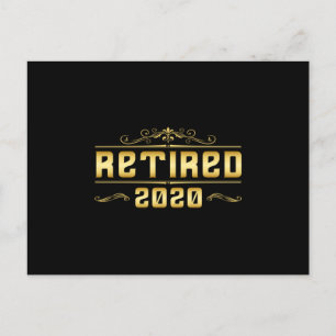 Ruhestand 2020 Ruhestätte Großvater Funny Geschenk Postkarte