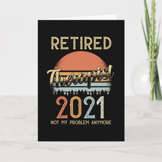 Ruhestand 2021 Geschenktherapeut Karte (Vorderseite)