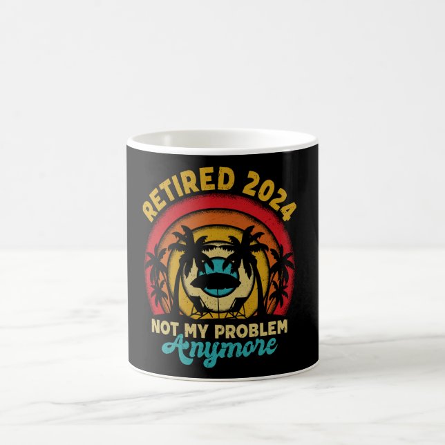 Ruhestand 2024 Nicht mein Problem mehr Ruhestand Kaffeetasse (Mittel)