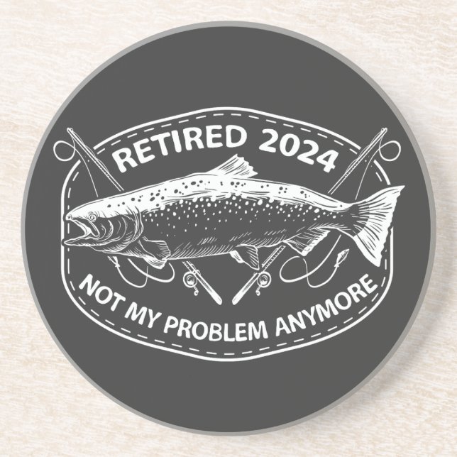 Ruhestand 2024 Nicht mein Problem noch mehr Funny  Getränkeuntersetzer (Vorne)