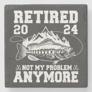 Ruhestand 2024 Nicht mein Problem noch mehr Funny Steinuntersetzer