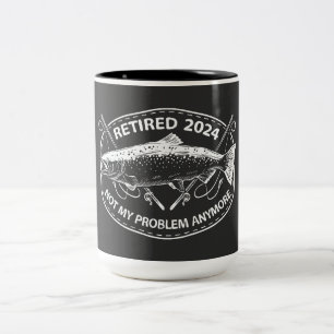 Ruhestand 2024 Nicht mein Problem noch mehr Funny Zweifarbige Tasse