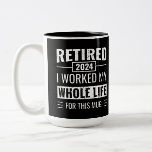 Ruhestand 2024 Sonstiges Geschenke offiziell ersch Zweifarbige Tasse
