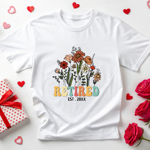 Ruhestand 2025 Party für Frauen im Blumenwesen T-Shirt