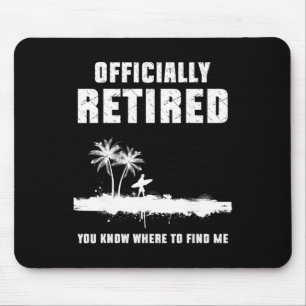 Ruhestand 2025 Rentner Surfer Ruheständler Geschen Mousepad