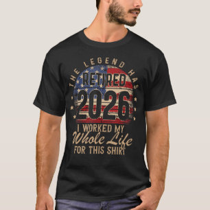 Ruhestand 2026 US-Flagge Ruhestand Ich Arbeitete M T-Shirt