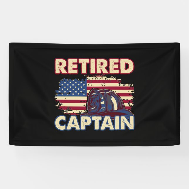 Ruhestand American Firefighter Captain Retirement Banner (Horizontal)