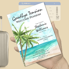 Ruhestand Auf Wiedersehen Tensommer Beach Party Einladung