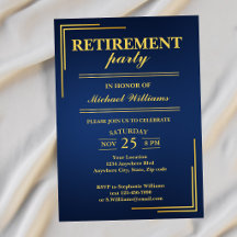 Ruhestand Corporate Elegante Blue Gold