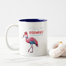 Ruhestand Dapper Flamingo Bowtie Cigar Zweifarbige Tasse