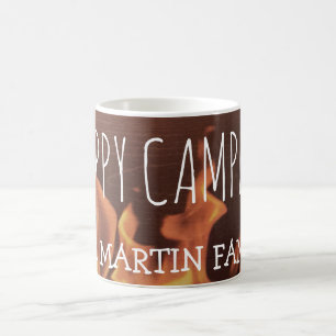 Ruhestand des Menschen-Lagerfeuer-Kaffee- RV Kaffeetasse