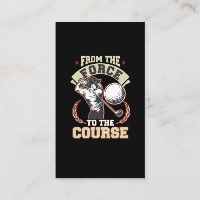 Ruhestand des Polizeichefs Golf Player Visitenkarte (Vorderseite)