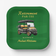 Ruhestand Elegante Golf Themenwagen Green Gold