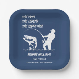 Ruhestand Fischen der Großfische Rodvater Pappteller