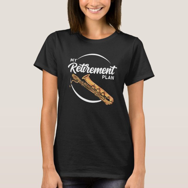 Ruhestand für den sächsischen Baritone-Spieler T-Shirt (Vorderseite)