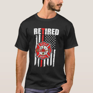 Ruhestand für Feuerwehrleute - Amerikanische Flagg T-Shirt