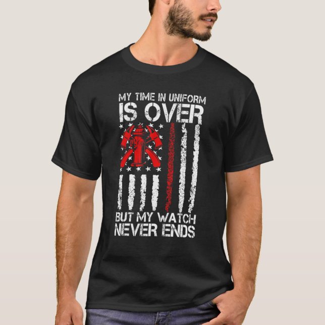 Ruhestand für Feuerwehrmann Red Line Ruhestand T-Shirt (Vorderseite)