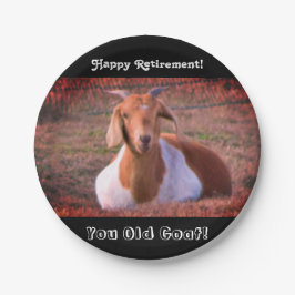 Ruhestand für Funny Goat Pappteller