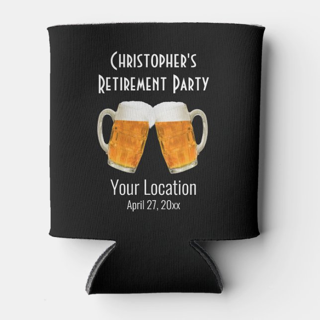 Ruhestand Gastgeschenk Beer Cheer Dosenkühler (Vorderseite)