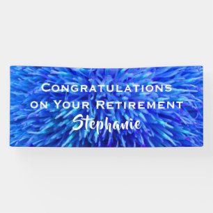 Ruhestand Glückwunsch Blue Floral Closeise Banner