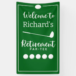 Ruhestand Golf Ball T-Shirt Flag Modern Banner