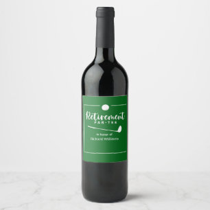 Ruhestand Golf Ball T-Shirt Flag Modern Weinetikett