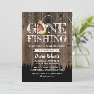 Ruhestand Gone Fishing Foreut Outdoor Ruhestand Einladung