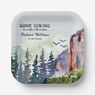 Ruhestand Gone Hiking Das Leben ist besser Berge Pappteller