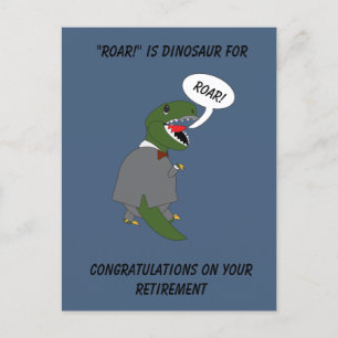 Ruhestand Herzlichen Glückwunsch Dinosaurier Perso Postkarte