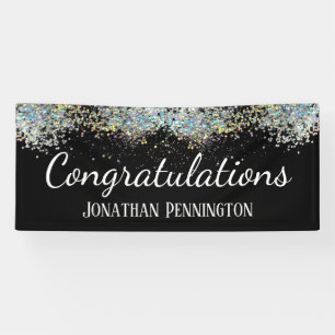 Ruhestand Herzlichen Glückwunsch Glitzer Confetti Banner