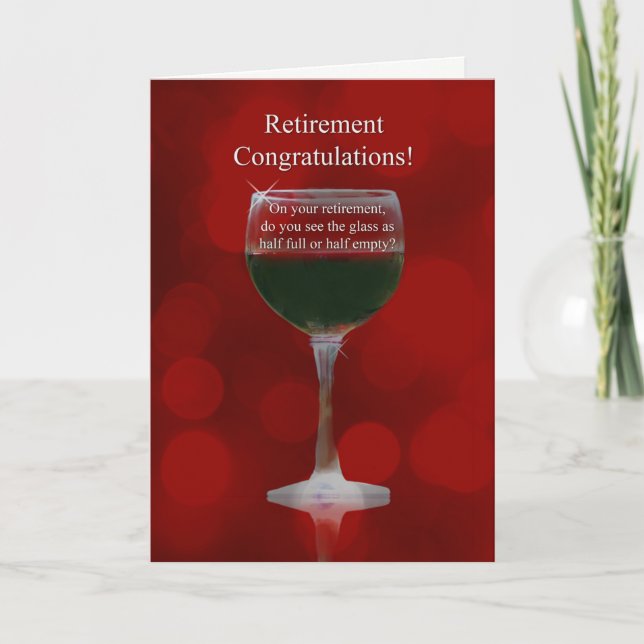 Ruhestand Herzlichen Glückwunsch Wein Spaß Karte (Vorderseite)