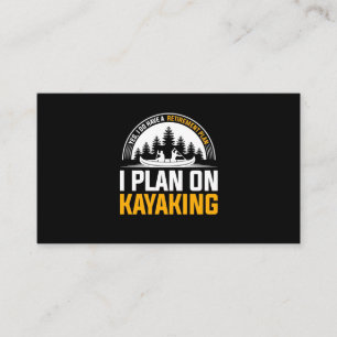 Ruhestand I Plan für Kajakfahren Visitenkarte