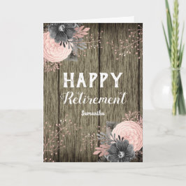 Ruhestand Imitate Rustc Holz und Blume Karte