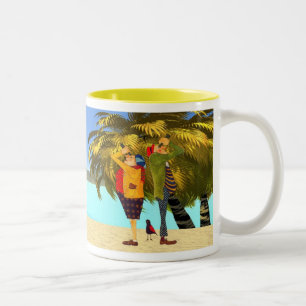 RUHESTAND ist eine EXPLOSION Zweifarbige Tasse