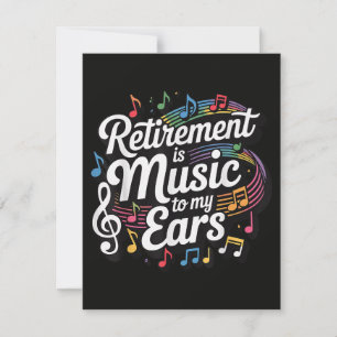 Ruhestand ist Musik für meine Ohren Feiertagskarte