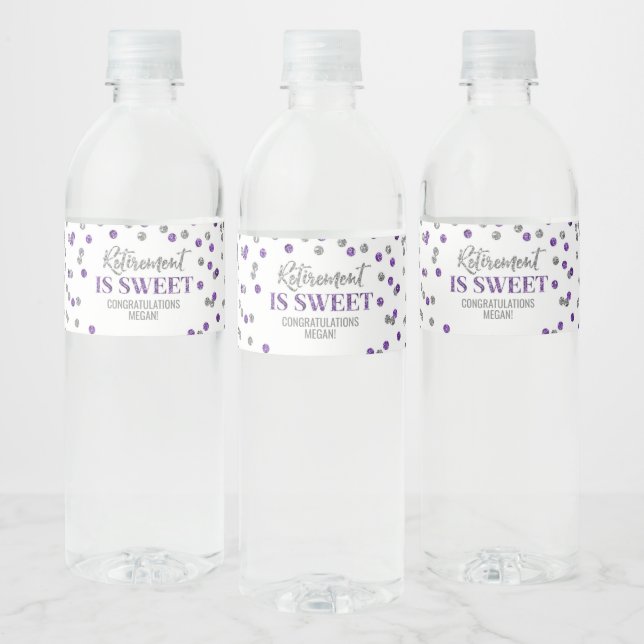 Ruhestand ist Sweet Lila Silver Confetti (Flaschen)