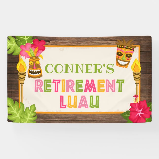 Ruhestand Luau Fahne Banner (Horizontal)